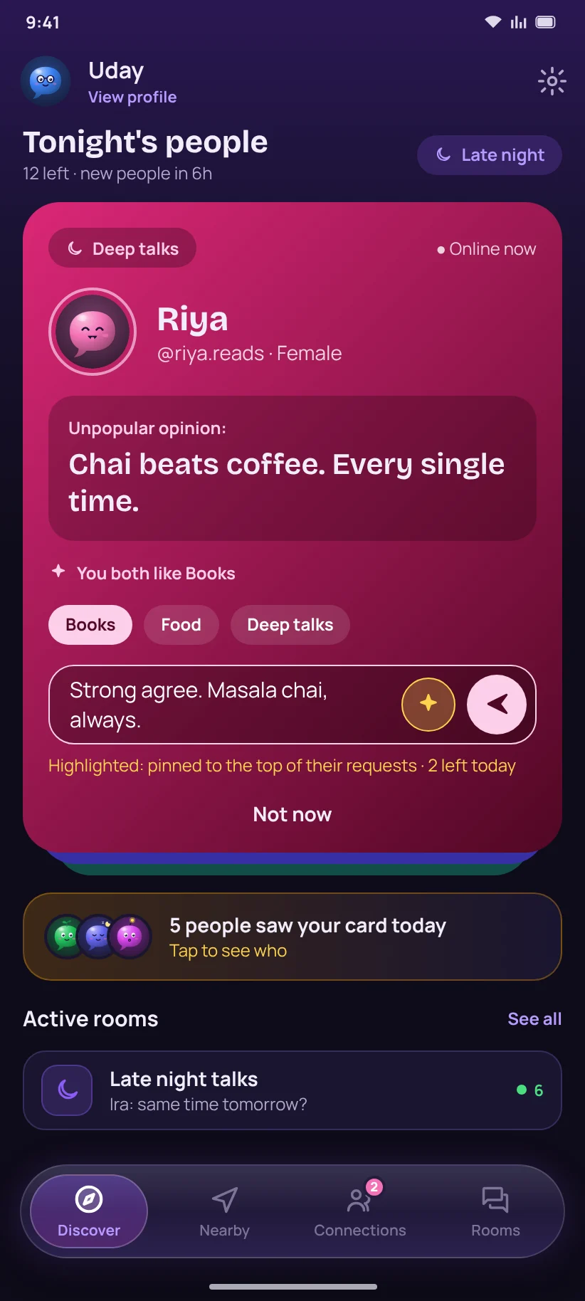 Replying to a prompt on someone's card in Haylio